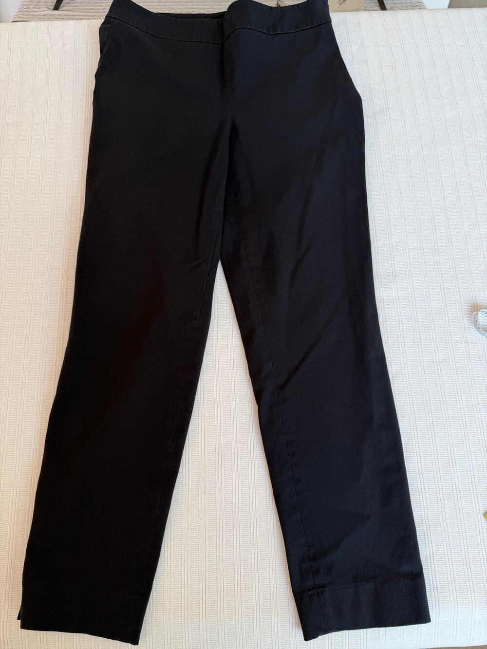 Talbots Chatham Ankle Pants Black Straight Leg Stretch Trousers Size 6